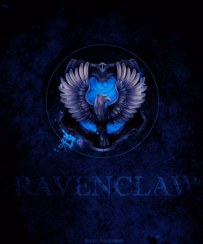 a picture of a ravenclaw emblem on a dark blue background
