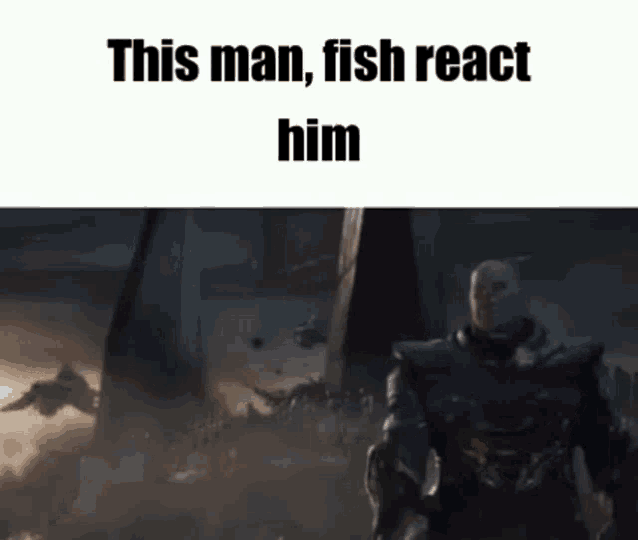 Fish React Fish React Him GIF - Fish React Fish React Him Thanos GIFs