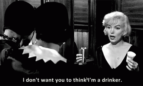 Drinker Think GIF - Drinker Think Marilyn GIFs