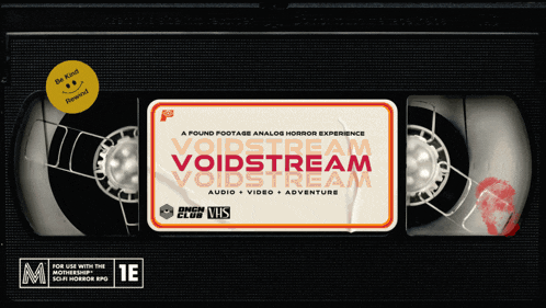 a vhs tape that says ' voidstream ' on it