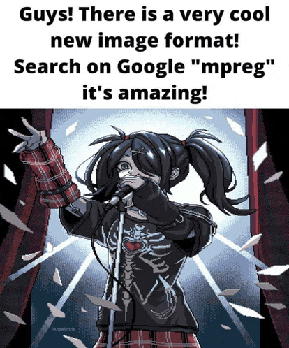 a cartoon of a girl singing into a microphone