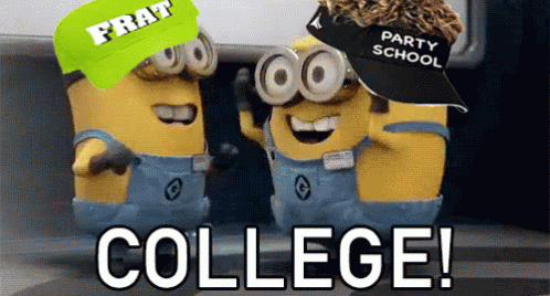 College GIF - College Minions Frat GIFs