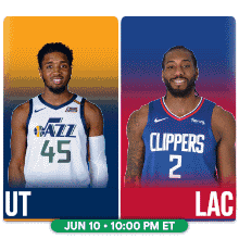 two basketball players from the utah jazz and clippers
