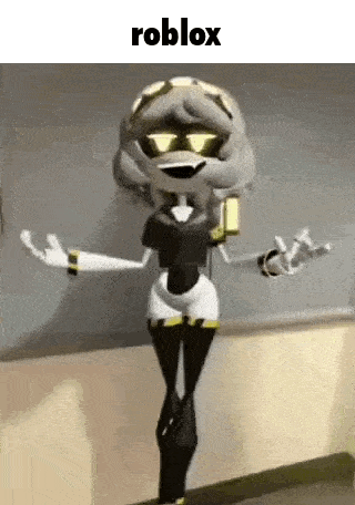 a cartoon character is standing in front of a blackboard wearing sunglasses and a black shirt .