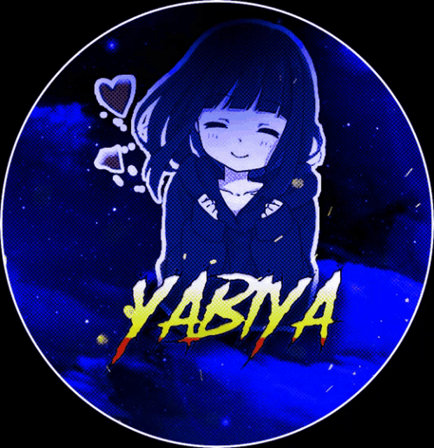 a cartoon of a girl with the name yabiya on it