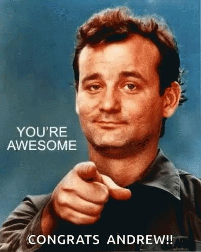Youre Awesome Congrats Andrew GIF - Youre Awesome Congrats Andrew Bill Murray GIFs