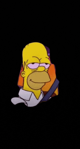a cartoon of homer simpson smoking a cigarette