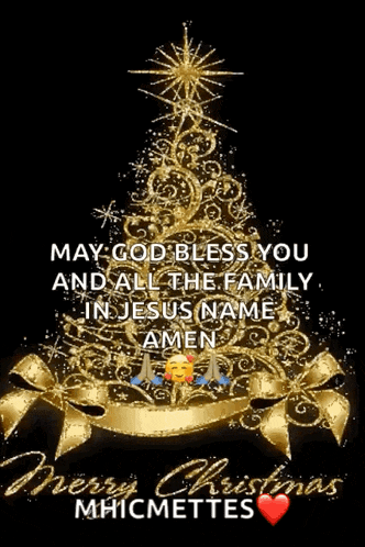 may god bless you and all the family in jesus name amen merry christmas