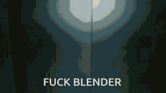 a sign that says " fuck blender " in white letters