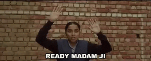 Ready Madam Ji I Am Ready Teacher GIF - Ready Madam Ji I Am Ready Teacher I Am Game GIFs