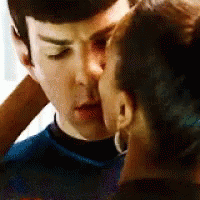 Kiss Spock GIF - Kiss Spock Zoe Saldana GIFs