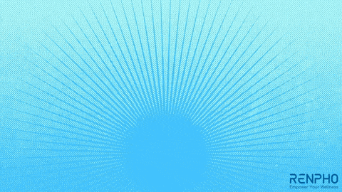a renpho scale displays the time of 14:26 on a blue background