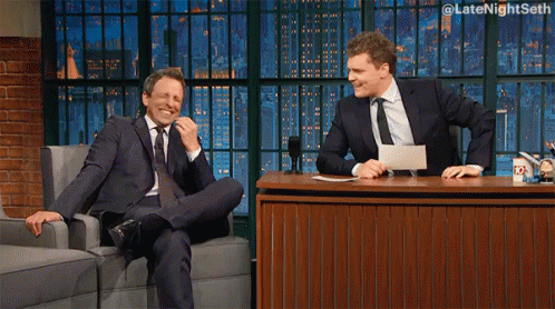 Can'T Stop Laughing GIF - Seth Meyers Late Night Seth Late Night With Seth Meyers GIFs