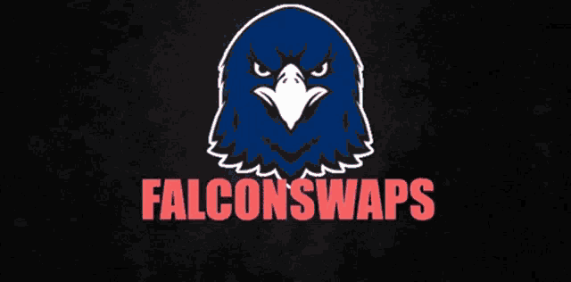 a black background with a falcon and the words falconswap
