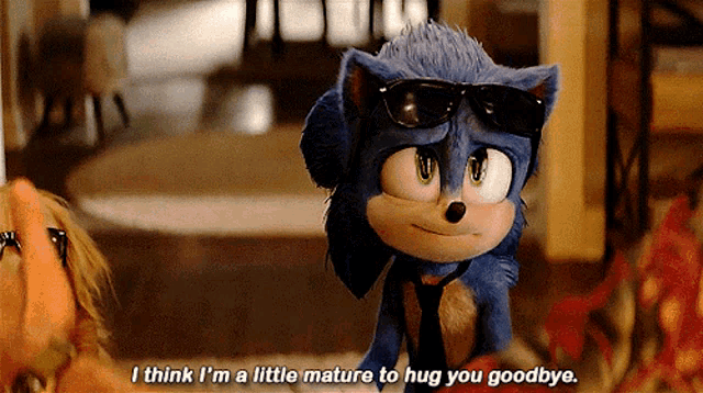 Sonic Movie2 I Think Im A Little Mature To Hug You Goodbye GIF - Sonic Movie2 I Think Im A Little Mature To Hug You Goodbye Goodbye Hug GIFs