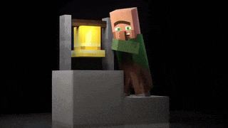 a minecraft figure is standing in front of a lantern
