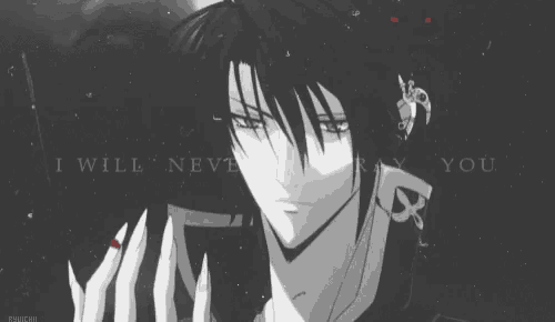 a black and white drawing of a man with the words " i will never leave you " behind him