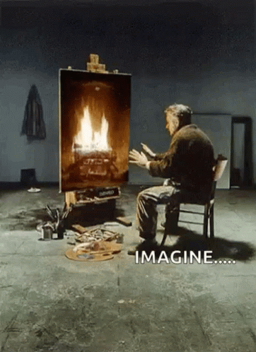 Starving Artist Fireplace GIF - Starving Artist Fireplace Warm GIFs