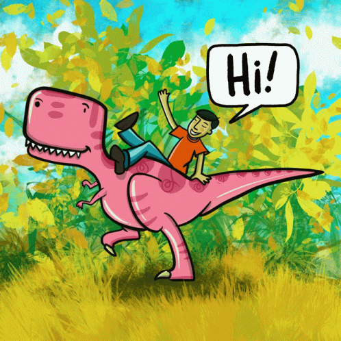 Hi Greeting GIF - Hi Greeting Dinosaur GIFs