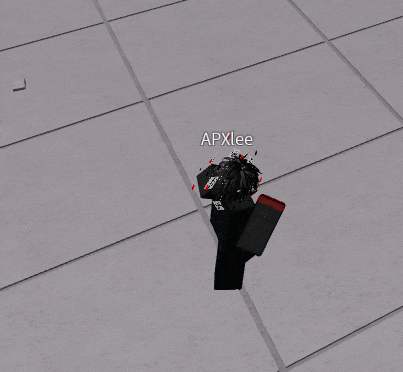 a person in a video game with the name apxlee on the screen