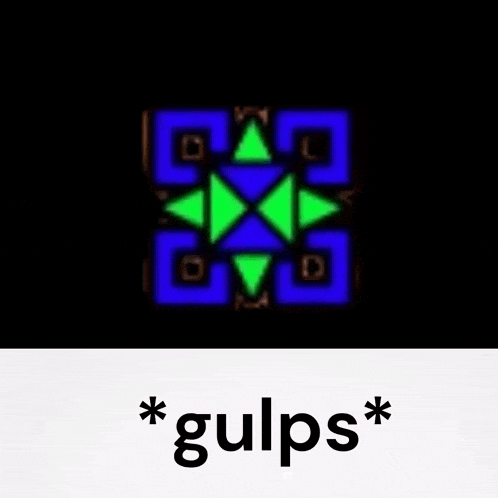 the word gulps is on a white background