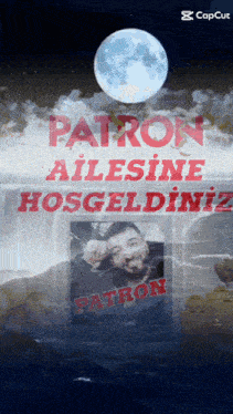 a poster that says patron ailesine hosgeldiniz