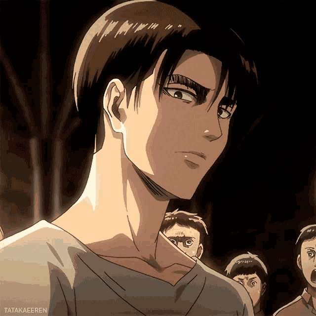 a drawing of a man with the name tatakaeeren on it
