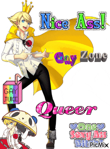 a poster that says nice ass gay zone queer queer