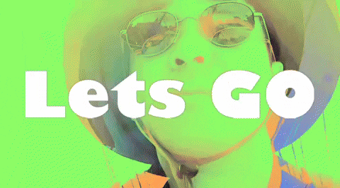 a green background with the words let 's go written on it