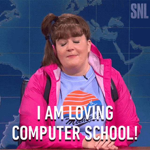 I Am Loving Computer School Carrie Krum GIF - I Am Loving Computer School Carrie Krum Aidy Bryant GIFs