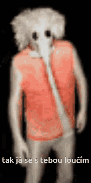 a blurry picture of a person with the words tak ja se s tebou loucim below