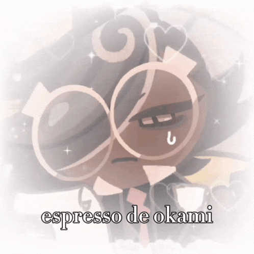 a picture of a character with the words espresso de okami