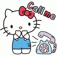 Hello Kitty Call Me GIF