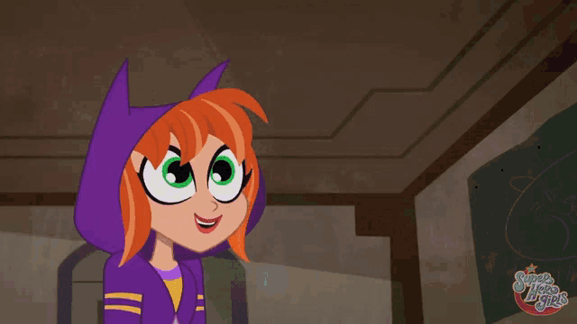 a cartoon character from super hero girls is laughing