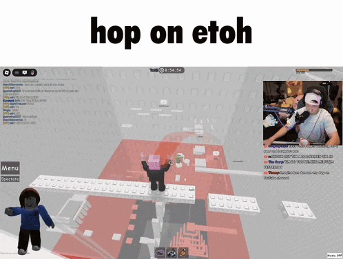 a screenshot of a video game with the words hop on etoh