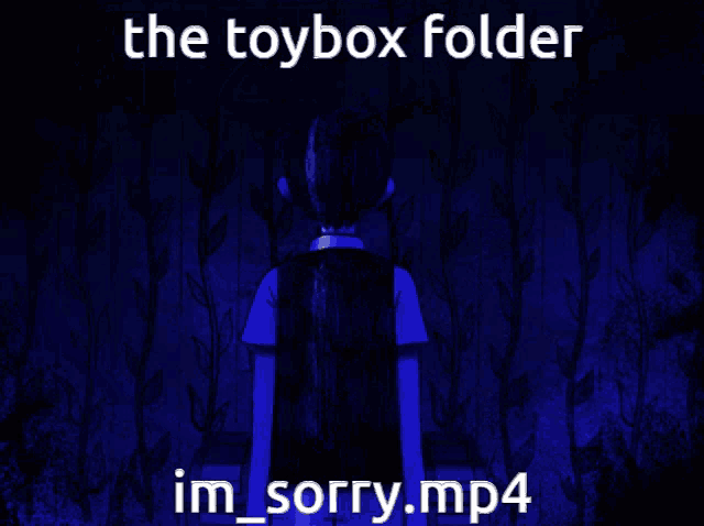 a blue background with the words " the toybox folder " on it