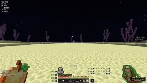 a screenshot of a minecraft game shows a sword being spawned