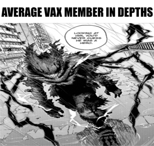 average vax member in depths is displayed on a poster