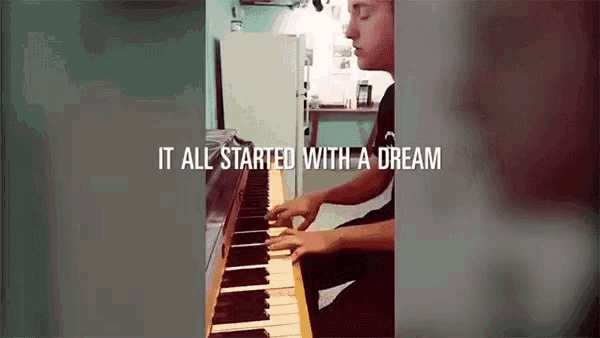 It All Started With A Dream Playing Piano GIF - It All Started With A Dream Playing Piano Singing GIFs