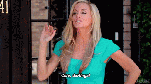 Ciao, Darlings! GIF - Real Housewives Camille Grammer Ciao Darlings GIFs