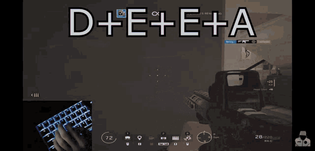 a screenshot of a video game with the letters d + e + e + a