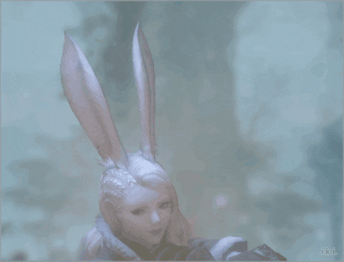 a picture of a woman with bunny ears and a caption that says " aka "
