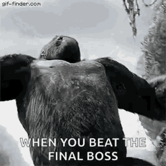 King Kong Chest Pound GIF - King Kong Chest Pound When You Beat The Final Boss GIFs