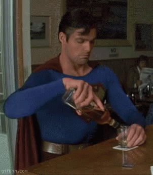 Superman Drink GIF - Superman Drink Shot GIFs