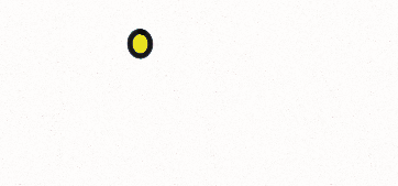 a black background with a yellow crescent moon in the corner