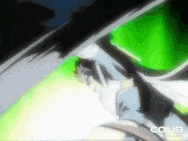 a green screen with the word coub at the bottom of it