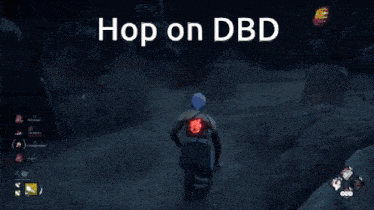 a screenshot of a video game with the words hop on dbd on the bottom