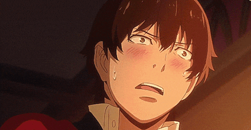a close up of a person 's face with a tear running down his cheek