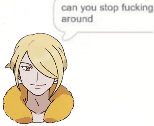 a cartoon of a man with a speech bubble that says " can you stop fucking around "