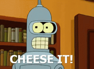 Cheese It - Cheese GIF - Cheese It Bender Futurama GIFs
